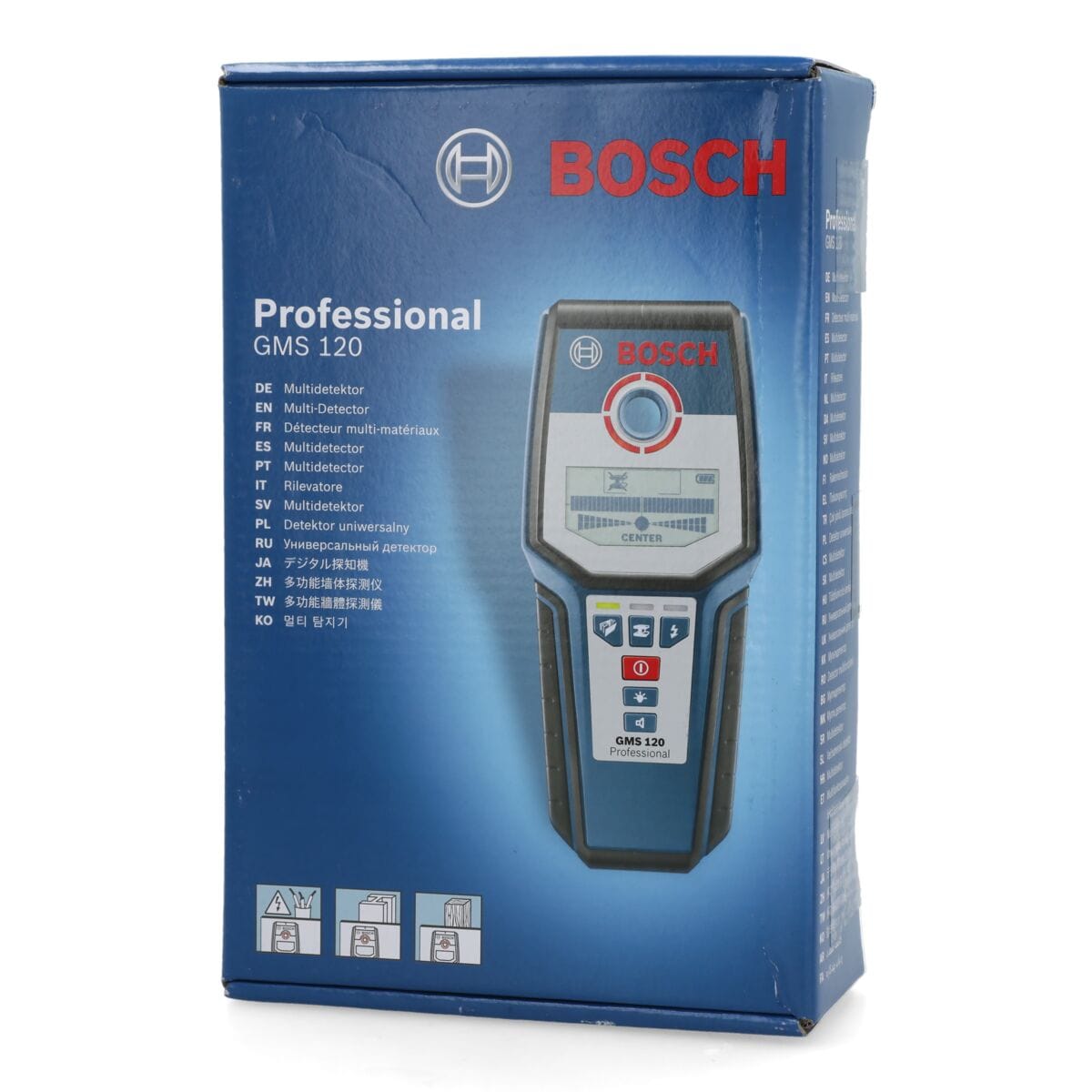 Bosch GMS 120 Battery Powered Professional Multi-Detector Blue and Black