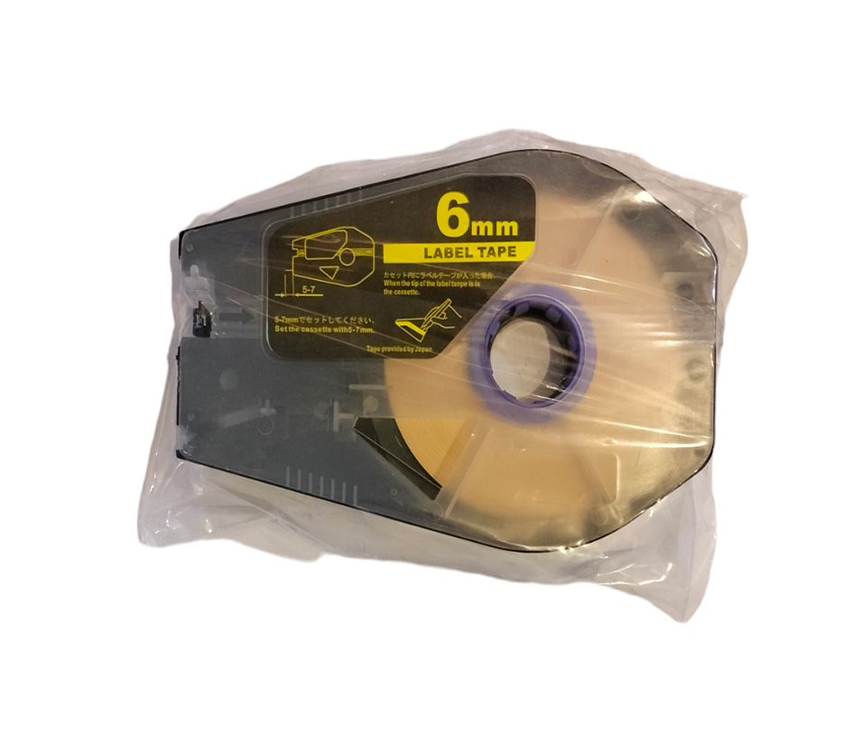Cable Label Tape 6mm (Yellow) Compatible For Cable Id Printer Mk2600 Mk2500